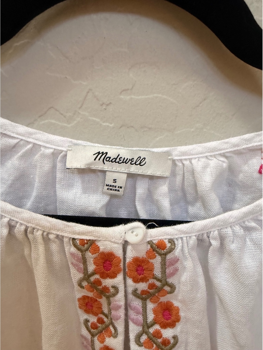 Madewell Embroidered Linen Dress - Picture 2 of 3